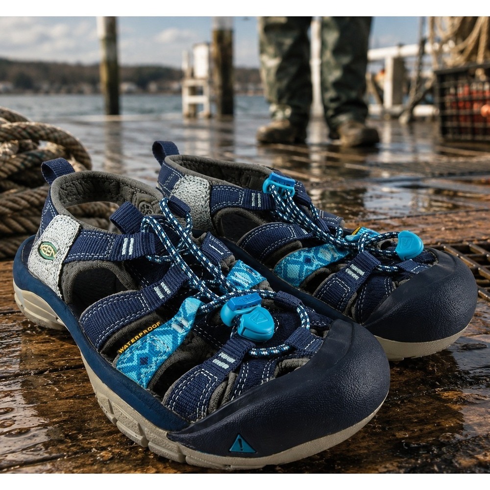 KEEN Newport Evo H2 Sport Hiking Sandals Womens 6 Blue Water Shoes Waterproof